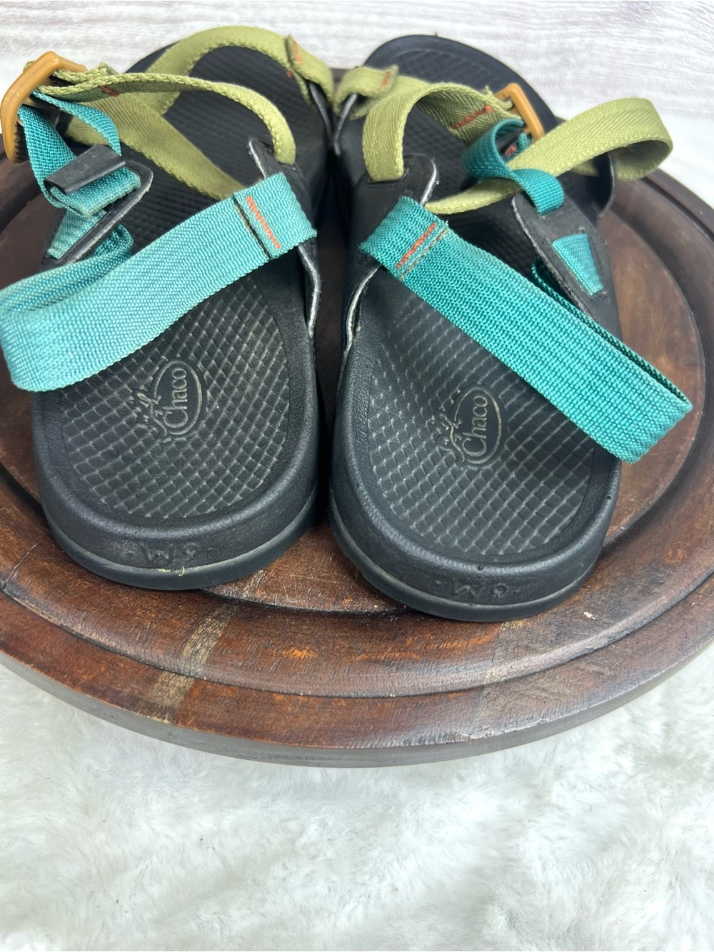 Chaco Lowdown Blue Green Strappy Sandals Women’s Size 9 Outdoor Boho Shoes Beach - Picture 5 of 9